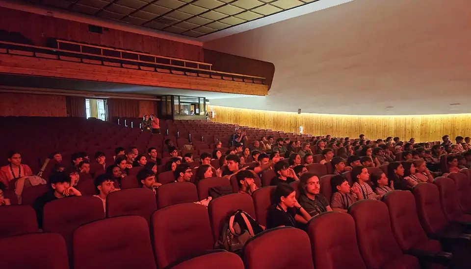 Auditorium seating in the camp theater for the summer camp in Spain