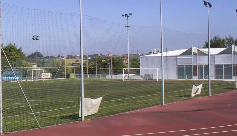 Synthetic grass football field at the summer camp in Spain